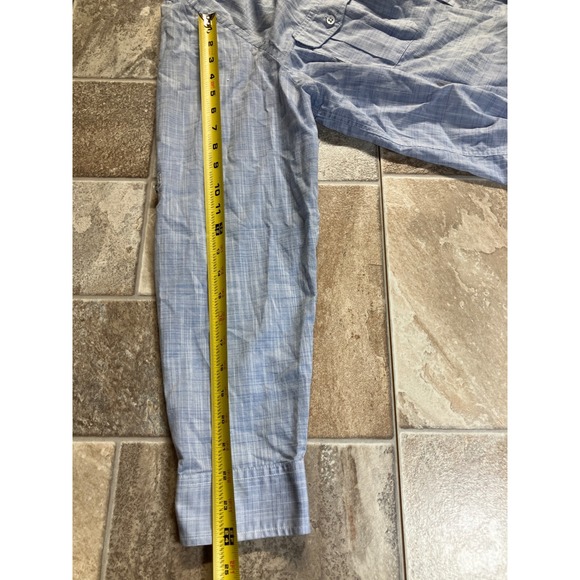 Alfani Mens Dress Shirt Blue Chambray Long Sleeve Button Up Size XXL - Picture 3 of 4